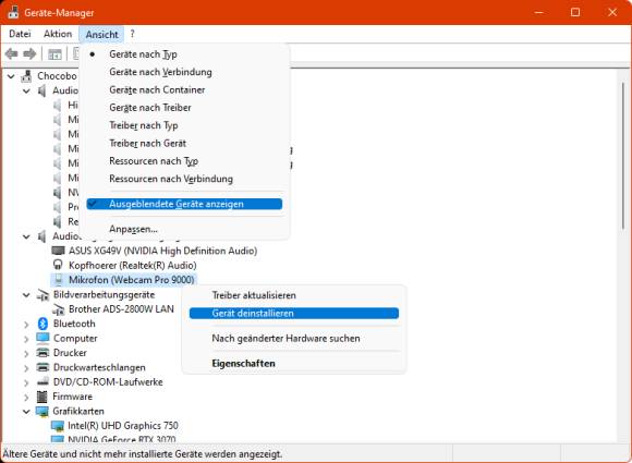 Screenshot Geräte-Manager