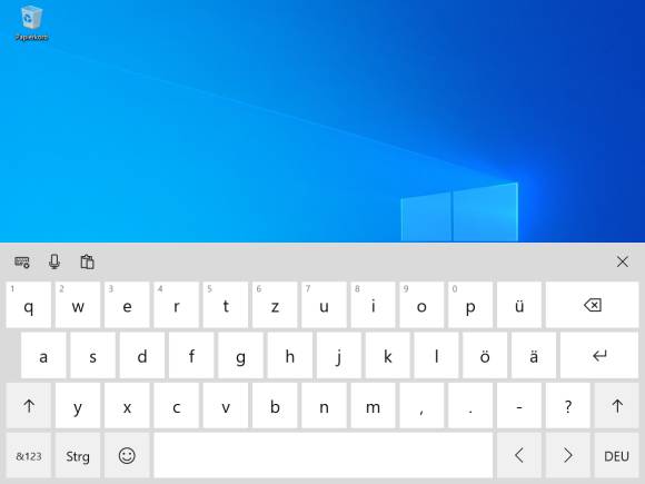 Die Standardvariante der Bildschirmtastatur unter Windows 10