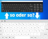 Screenshots zweier Bildschirmtastatur-Varianten unter Windows