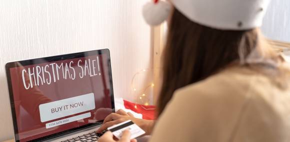 Online-Shopping Weihnachten 