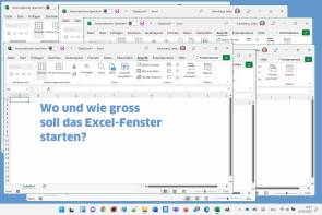 Mehrere Excel-Fenster auf einem Windows-Desktop 