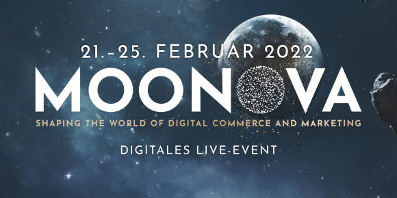 Logo der Messe Moonova mit Mond 