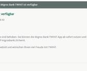 Screenshot der Mitteilung in der Migros Bank Bedienoberfläche