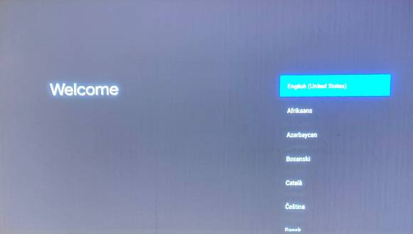 Sprachauswahl im Setup-Menü des Xgimi Horizon Pro