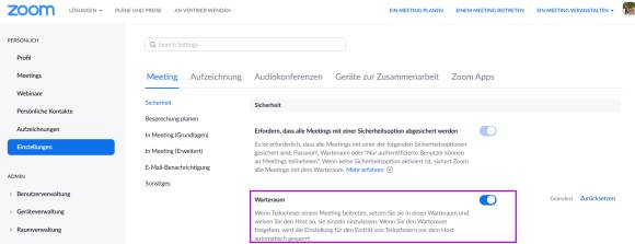 Webclient von Zoom