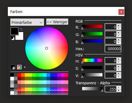 Farben in Paint .NET 4.3.7