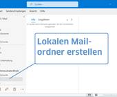 Screenshot Outlook mit lokaler Datendatei und Mailordner