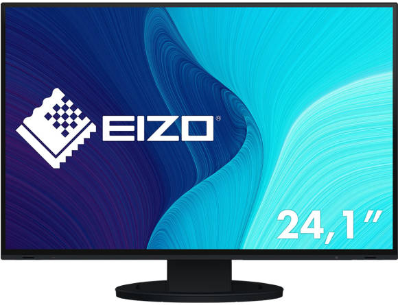 Frontansicht Eizo FlexScan EV2485 in Schwarz 