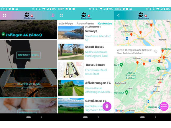 App Hundezonen Schweiz 