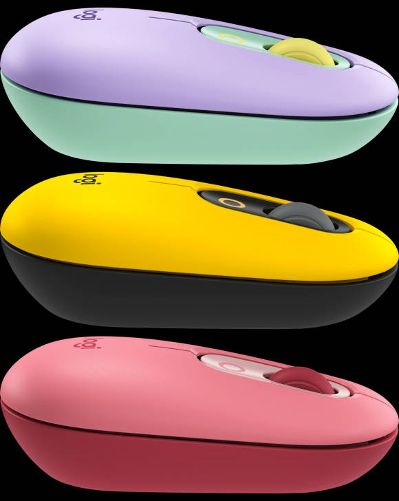 Die drei Farbvarianten der Logi Pop Maus