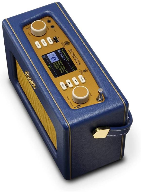 Das Roberts-Gerät hat die Bauform eines tragbaren Kofferradios 