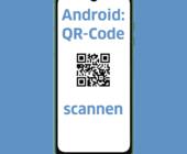 Ein Android-Smartphone mit einem QR-Code