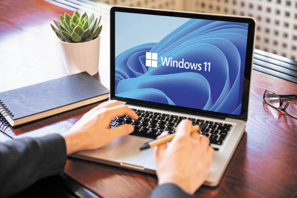 Ein Windows 11 auf einem Notebook 