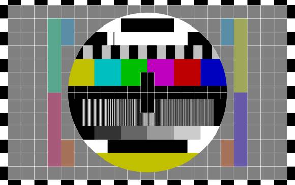 Symbolbild zeigt ein typisches TV-Sender-Testbild 