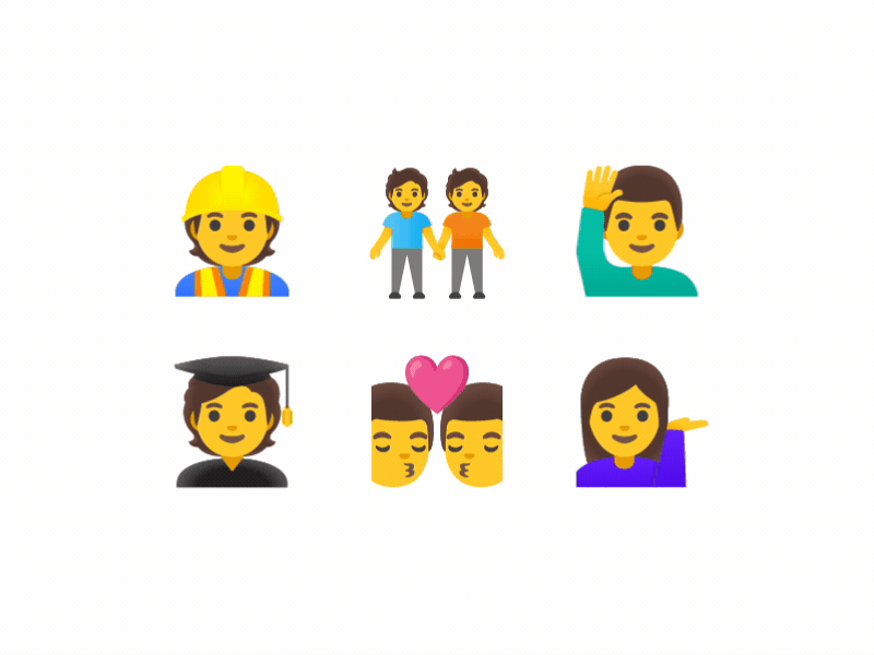 Animiertes GIF zeigt Personen-Emojis als Blobs