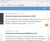 Drei Phasen des Firefox-Scrollbalkens unter Windows 11