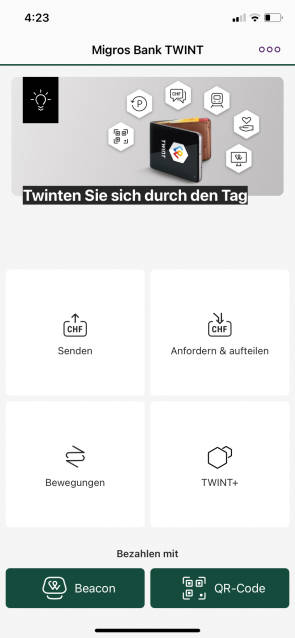 Screenshot Twint-App