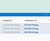 Dateinamen vor und nach dem Umbenennen