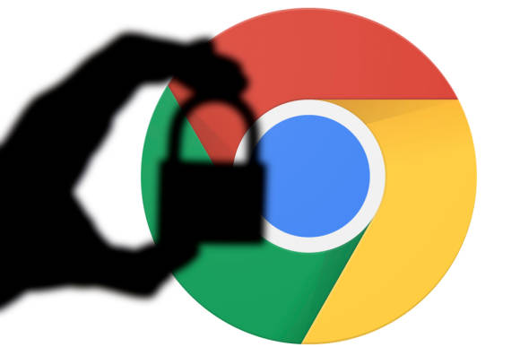 Symbolbild zeigt Chrome-Logo mit einem Sicherheitsschloss 