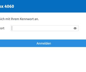 Screenshot Login-Anzeige der Fritz!Box-Bedienoberfläche