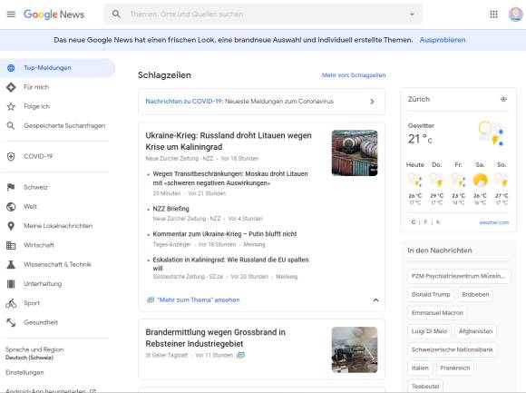 Google News Desktop bisher