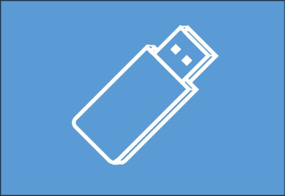 Piktogramm eines USB-Sticks 