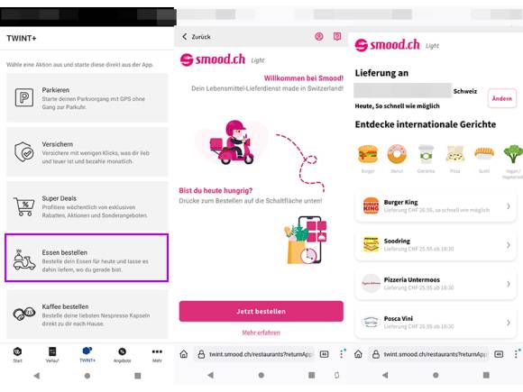 Essen bestellen via Smood