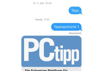 Screenshot der Nachrichten-App
