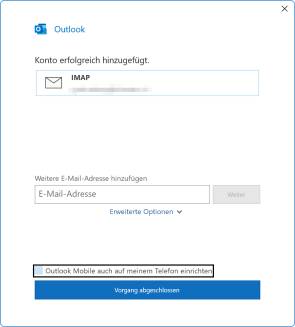 Konto-Einrichtung in Outlook