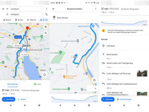 Screenshots aus Google Maps für Android 