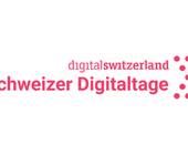 Schriftzug der Schweizer Digitaltage (in Rot auf Weiss)