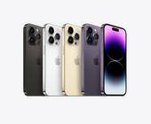 iPhone 14 Pro in Schwarz, Weiss, Gold, Grauviolett