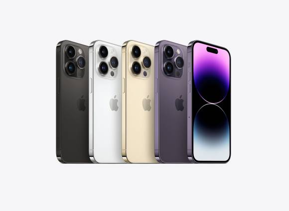 iPhone 14 Pro in Schwarz, Weiss, Gold, Grauviolett 