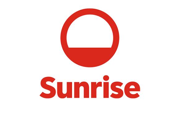 Das rot-weisse Sunrise-Logo 