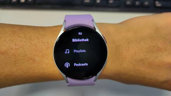 Der Menüpunkt "Playlists" auf der Smartwatch