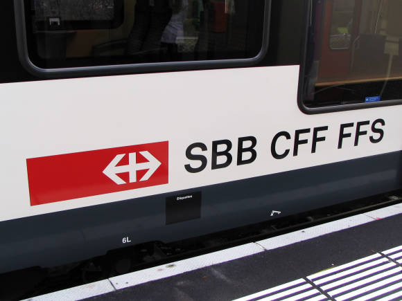 Seitenwand eines SBB-Zuges 