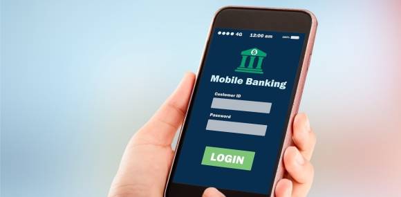 Banking-App auf Smartphone 