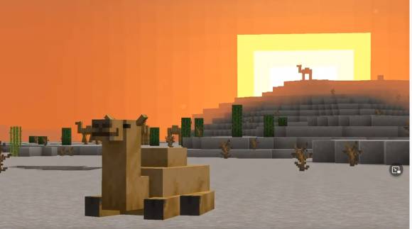 Ein Kamel im Minecraft-typischen Klötzchen-Design