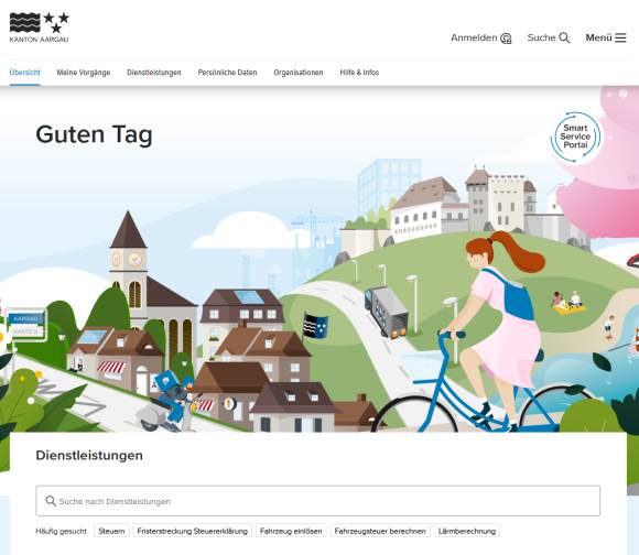 Das Smart Service Portal des Kantons Aargau