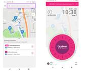 Zwei Screenshots aus der EasyPark-App