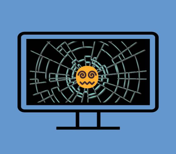Piktogramm eines Monitors mit gesplittertem Display 