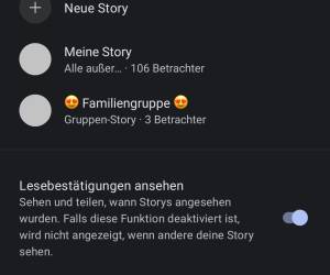 Signal-Story-Einstellungen auf dem Smartphone