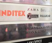 Schild von Inditex
