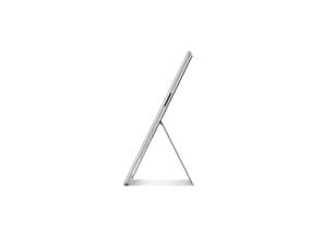 Der Kickstand ist noch immer gut auf dem Tisch und schlecht auf den Oberschenkeln surface pro 9 von rechts