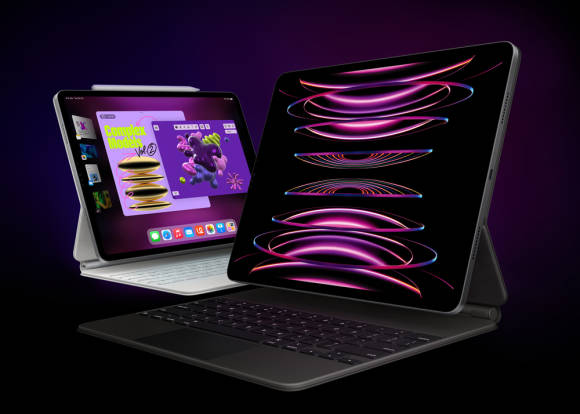 Das neue iPad Pro der sechsten Generation gibt es in den zwei Grössen 11 und 12,9 Zoll und in den beiden Farben Silber und Space Grey