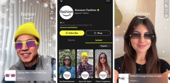 Virtual Try-on von Amazon Fashion uns Snap 