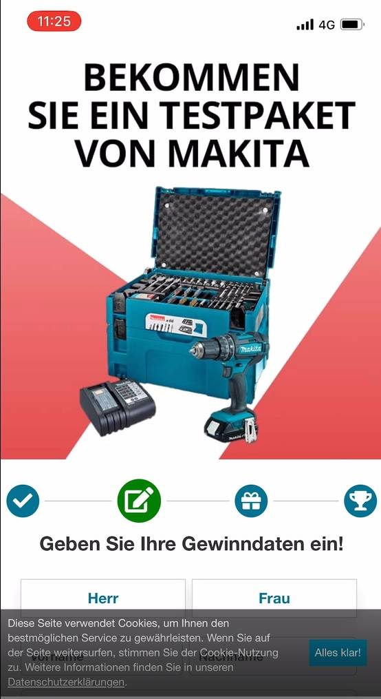 Vermeintlicher Gewinn via Meta Messenger Vermeintlicher Gewinn via Meta Messenger