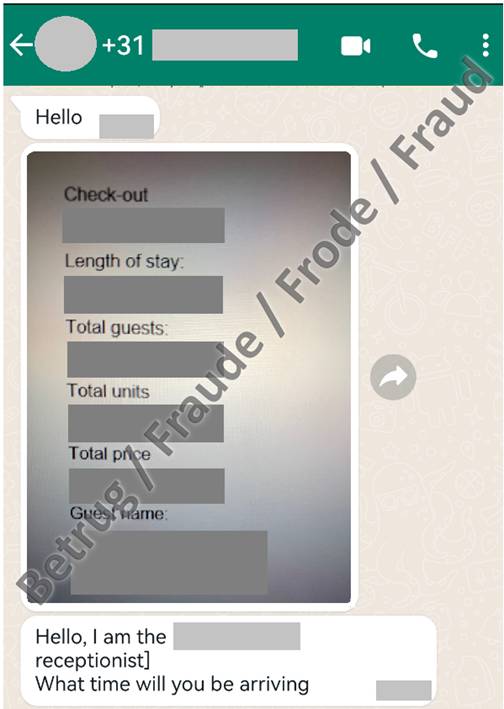 Screenshot einer gefälschten WhatsApp-Meldung 