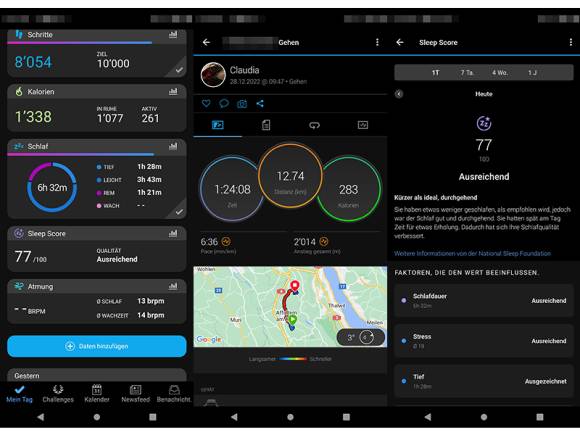 Die Garmin-Connect-App