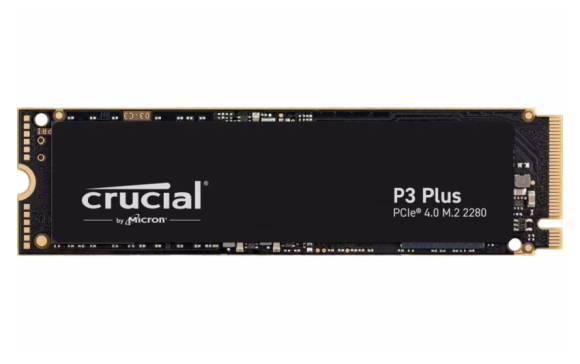 Ein Crucial P3 Plus SSD-Riegel 
